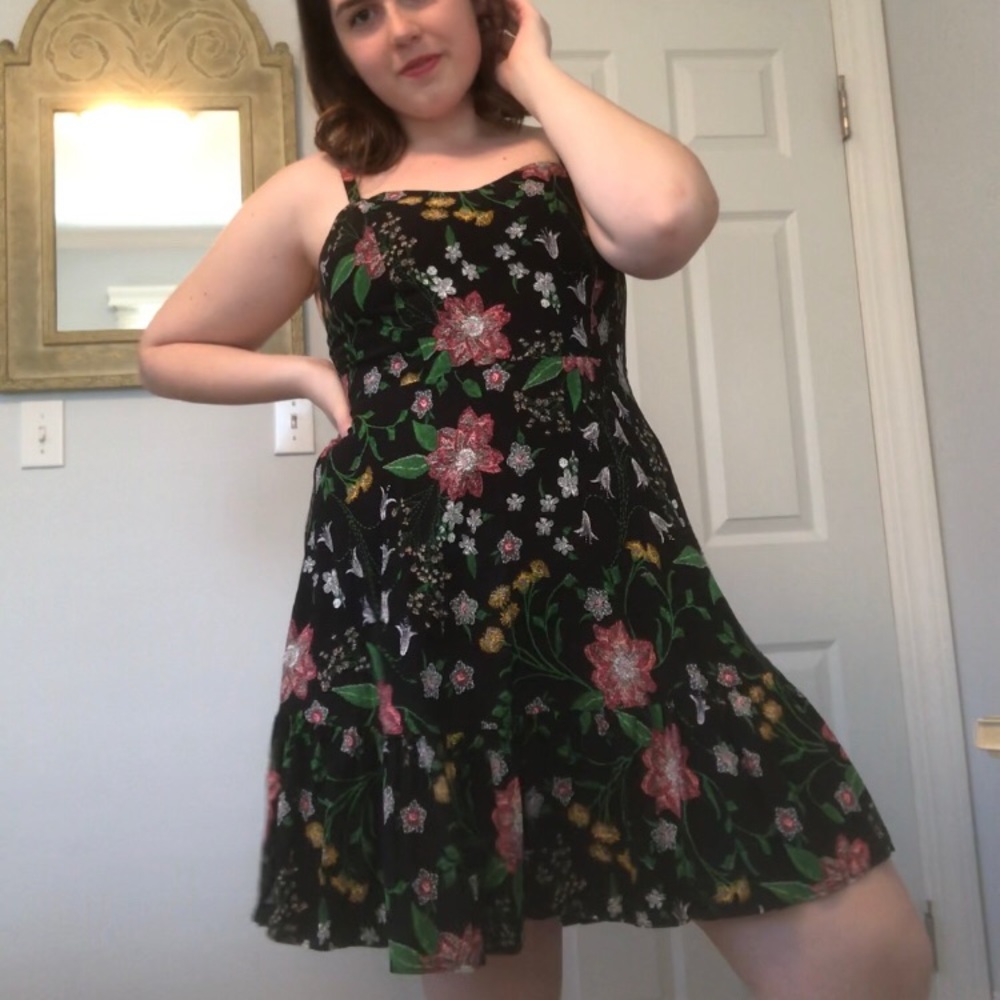 Old Navy // Black Floral Dress